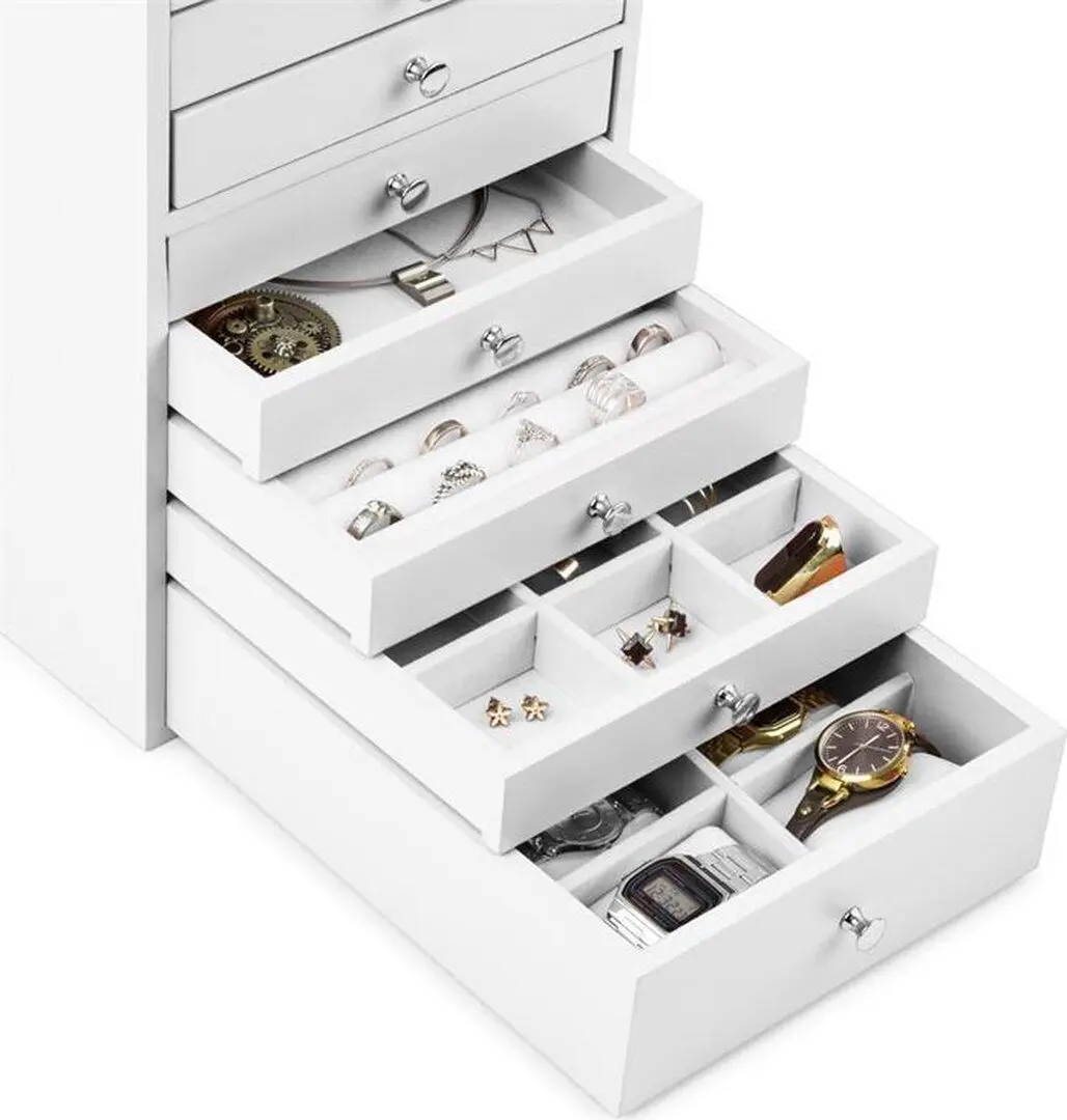 Comoda pentru bijuterii OneConcept Pompadour (White) - 3