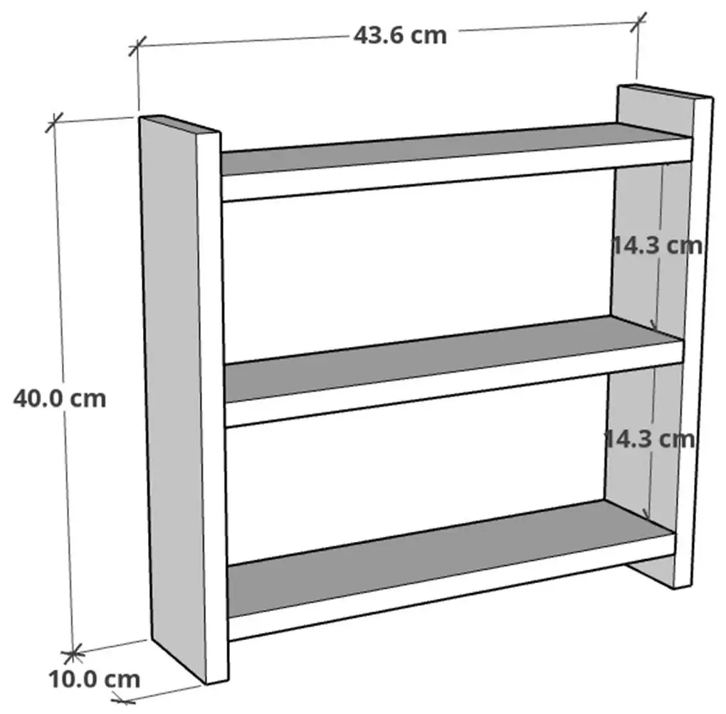 Suport Prestige 40x10 3 rafturi (White) - 2