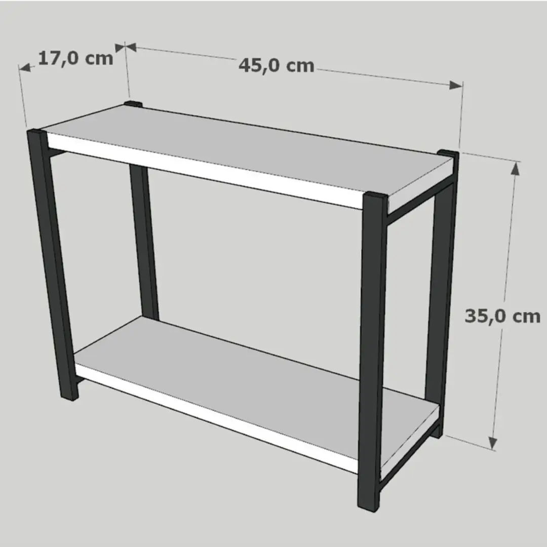 Suport Prestige 45x35x17 2 rafturi (White/Black) - 3