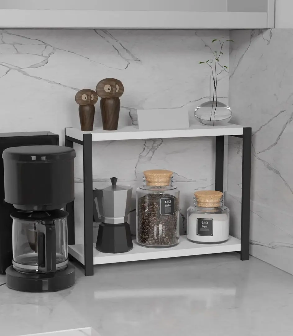 Suport Prestige 45x35x17 2 rafturi (White/Black)