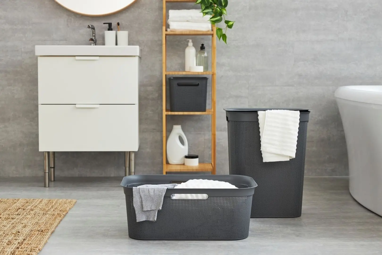 Cos pentru rufe Rotho Brisen 50L (Anthracite) - 3