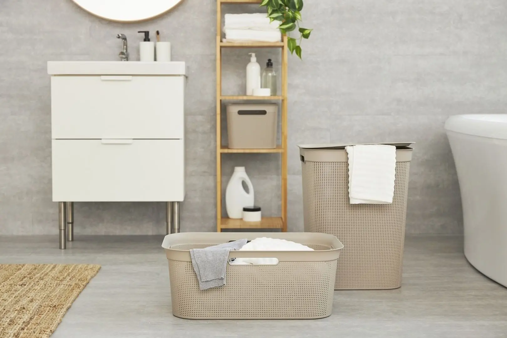 Корзина для белья Rotho Brisen 50L (Cappuccino) - 2