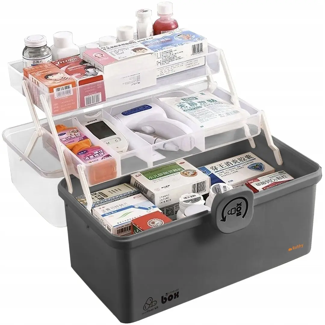 Organizator de medicamente Ruhhy 24499 (Grey)