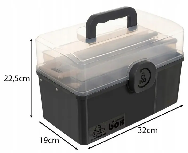 Organizator de medicamente Ruhhy 24499 (Grey)