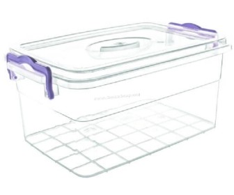 Container Saklama Family Box 70L (Transparent/Purple)