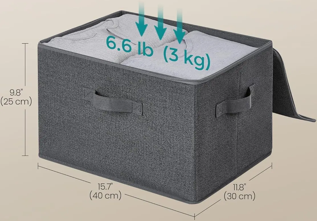 Set cutii depozitare Songmics RYZB03G (Slate Grey)