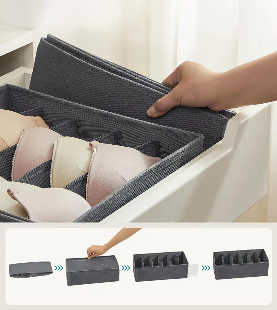 Set organizatoare Songmics RUS08GY (Slate Grey)