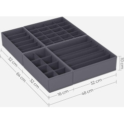 Set organizatoare Songmics RUS08GY (Slate Grey) Thumb