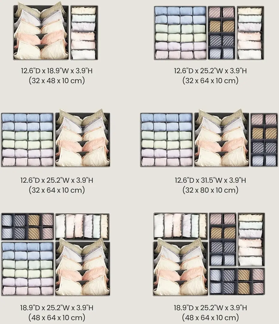 Set organizatoare Songmics RUS08GY (Slate Grey)