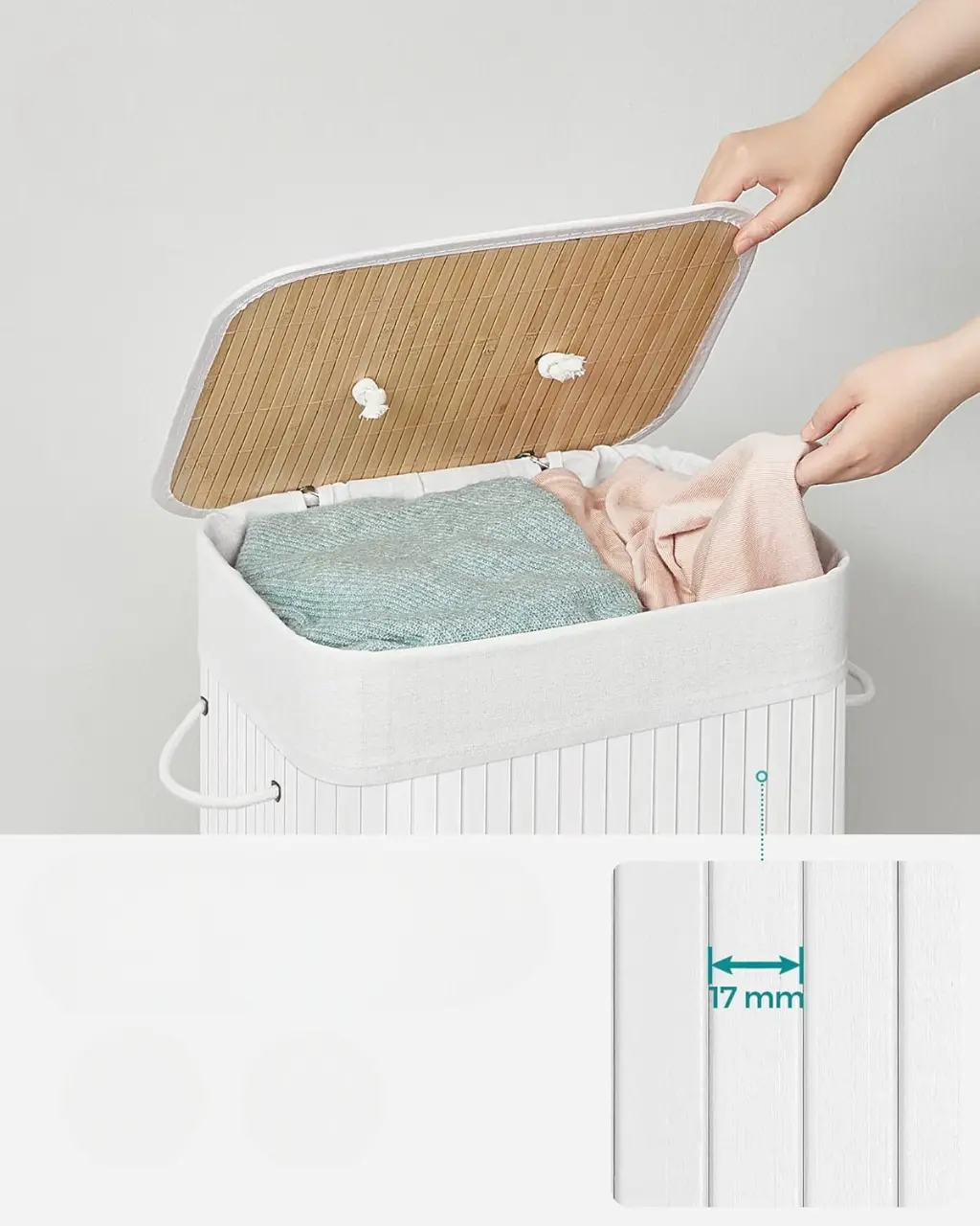 Корзина для белья Songmics LCB010W01 (White)