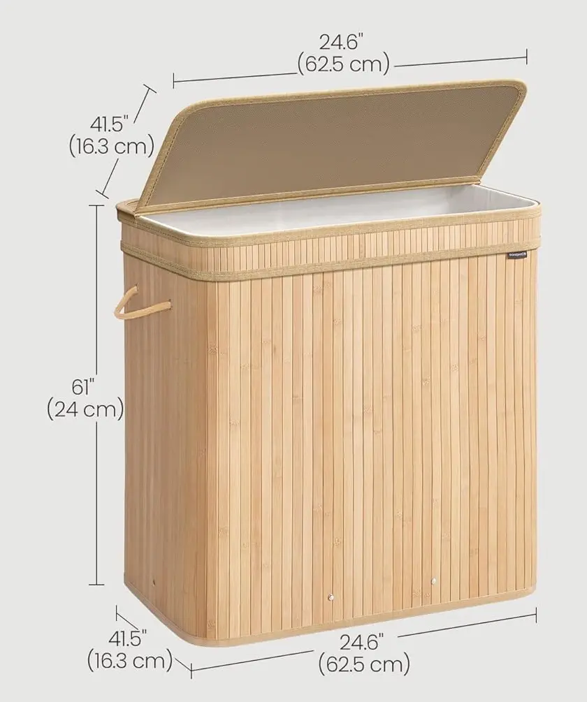 Корзина для белья Songmics LCB062N01 (Natural Beige) - 4