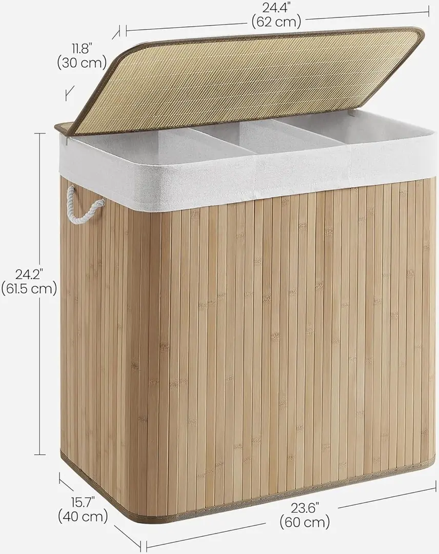 Cos pentru rufe Songmics LCB091N01 (Natural)