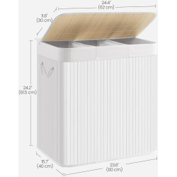 Cos pentru rufe Songmics LCB091W01 (White) Thumb