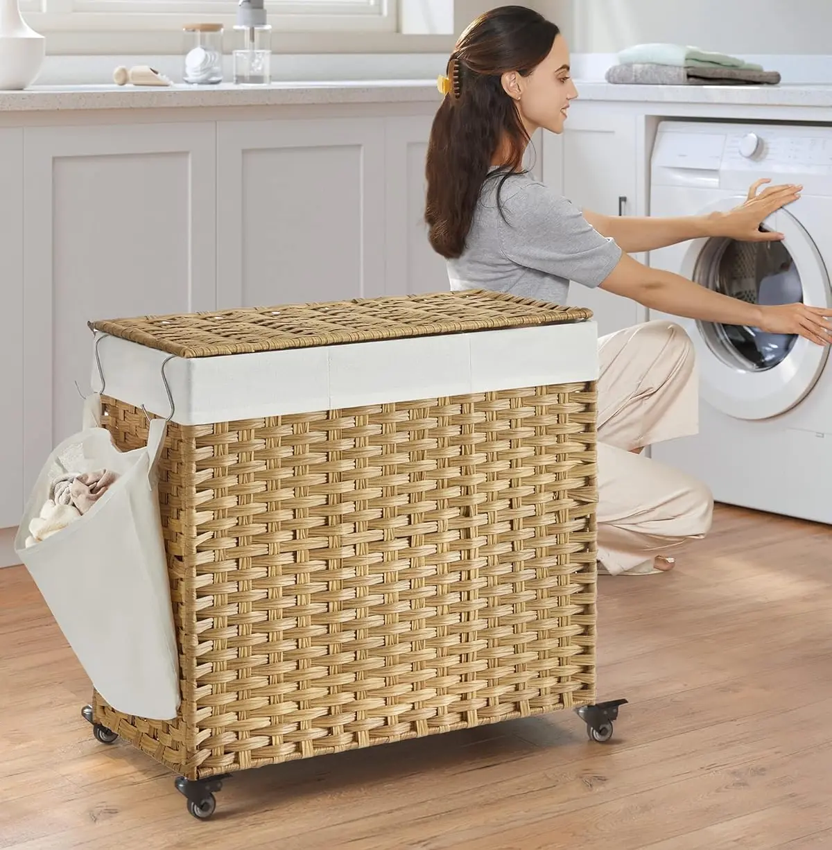 Корзина для белья Songmics LCB363N01 (Natural)