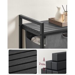 Корзина для белья Songmics Vasagle BLH101G01 (Black/Grey) Thumb