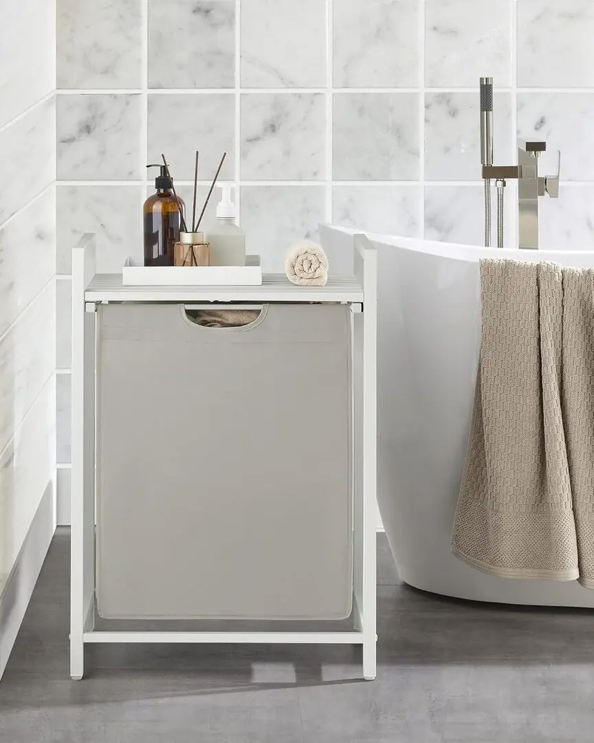 Корзина для белья Songmics Vasagle BLH101W01 (White) - 5