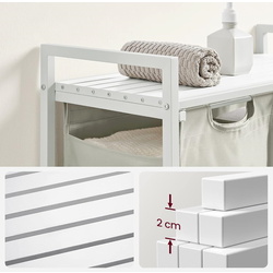 Cos de sortare rufe Songmics Vasagle BLH201W01 (White) Thumb