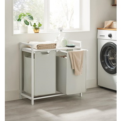 Cos de sortare rufe Songmics Vasagle BLH201W01 (White) Thumb