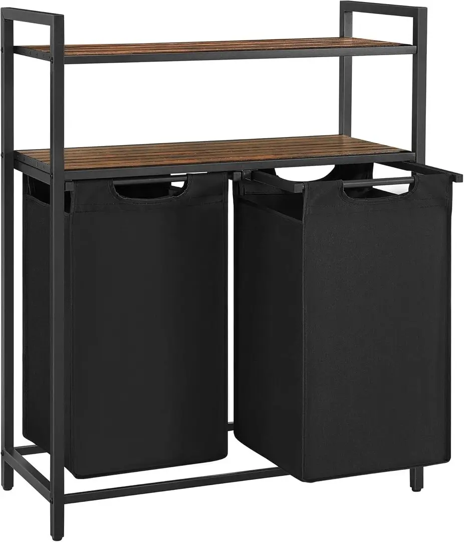 Корзина для сортировки белья Songmics Vasagle BLH211B01 (Rustic Brown/Black)