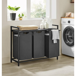 Корзина для сортировки белья Songmics Vasagle BLH301G01 (Black/Grey) Thumb