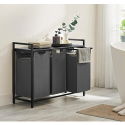 Корзина для сортировки белья Songmics Vasagle BLH301G01 (Black/Grey) Thumb