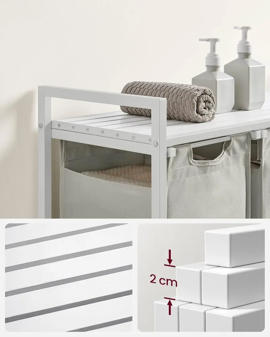 Корзина для сортировки белья Songmics Vasagle BLH301W01 (White)