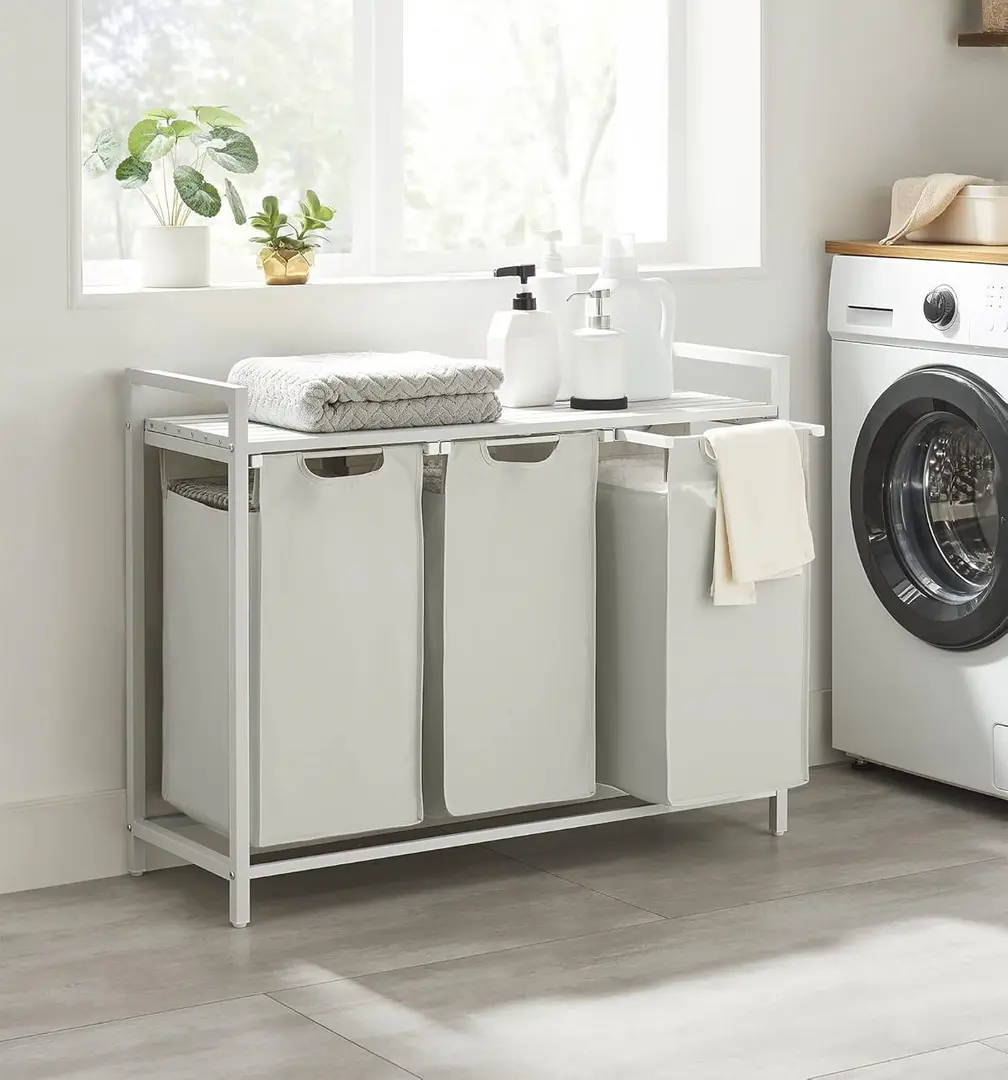 Корзина для сортировки белья Songmics Vasagle BLH301W01 (White)