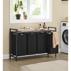 Корзина для сортировки белья Songmics Vasagle BLH401B01 (Rustic Brown/Black) Thumb