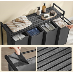 Cos de sortare rufe Songmics Vasagle BLH401G01 (Charcoal Grey) Thumb