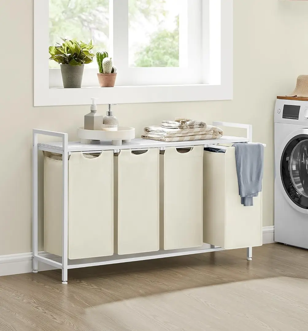 Корзина для сортировки белья Songmics Vasagle BLH401W01 (White)