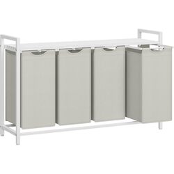 Cos de sortare rufe Songmics Vasagle BLH401W01 (White)