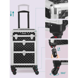 Valiză organizator cosmetic Songmics JHZ08BK (Black) Thumb