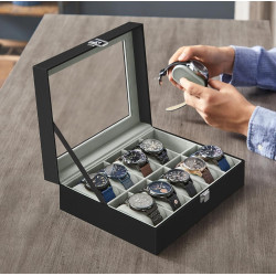 Organizator de ceasuri Songmics JWB010BK (Black/Grey) Thumb