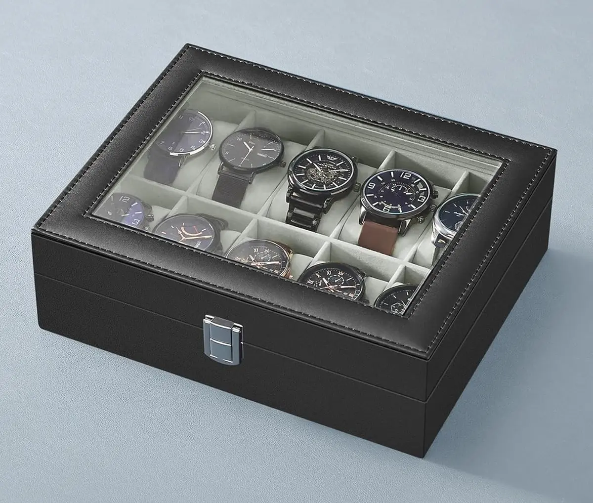 Organizator de ceasuri Songmics JWB010BK (Black/Grey)