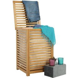 Cos pentru rufe Tempo Kondela Basket (Beige/Bamboo) Thumb