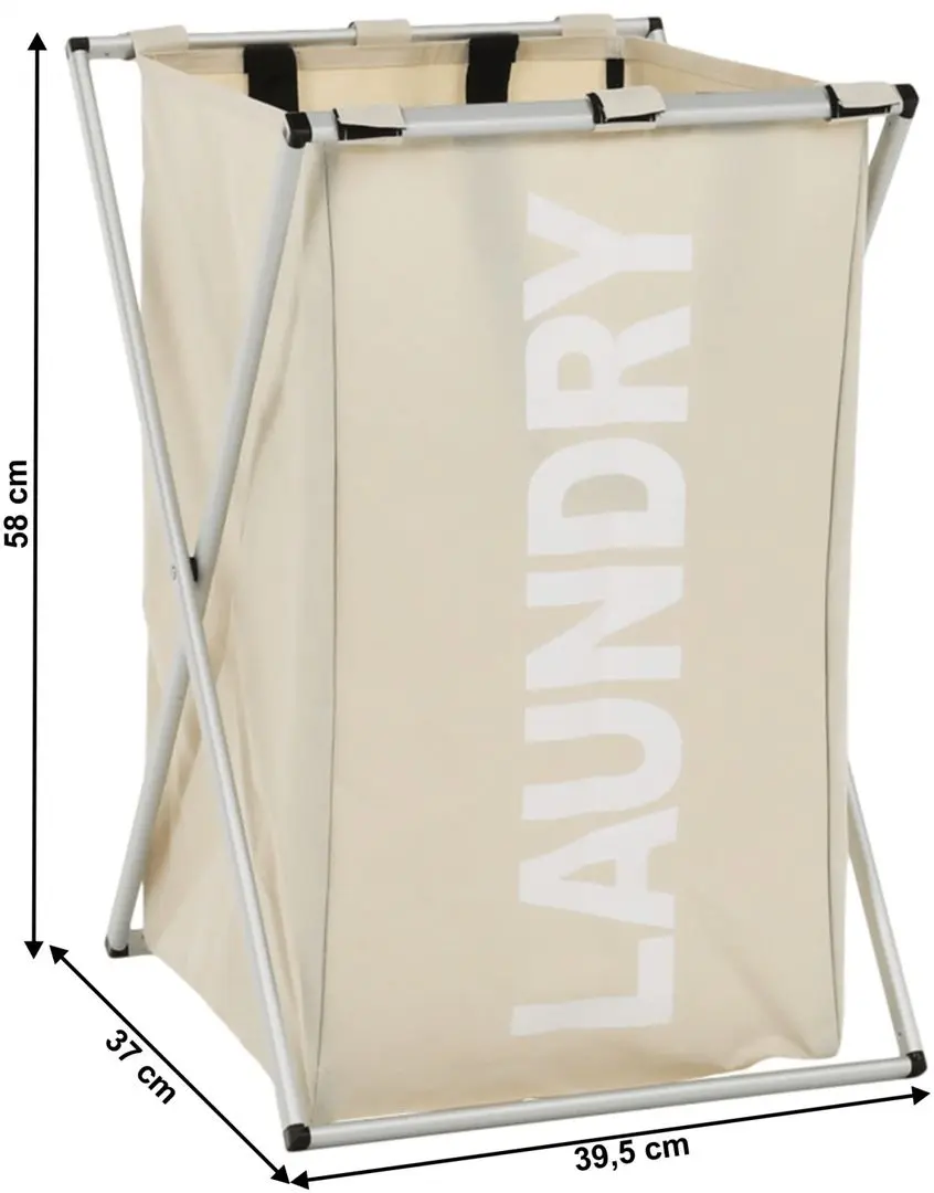 Cos pentru rufe Tempo Kondela Laundry New Typ 1 (Beige-Grey/White) - 13