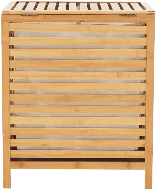 Корзина для белья Tempo Kondela Menork (White/Bamboo)