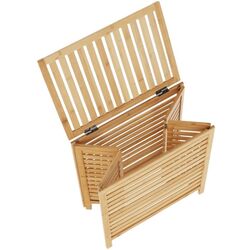 Корзина для белья Tempo Kondela Menork (White/Bamboo) Thumb