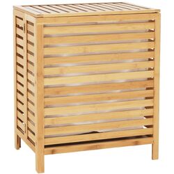 Корзина для белья Tempo Kondela Menork (White/Bamboo)