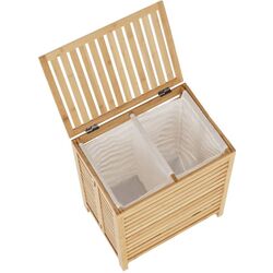 Корзина для белья Tempo Kondela Menork (White/Bamboo) Thumb
