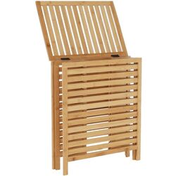 Корзина для белья Tempo Kondela Menork (White/Bamboo) Thumb