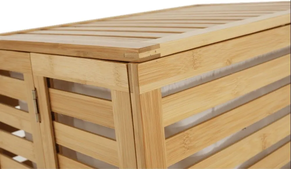 Корзина для белья Tempo Kondela Menork (White/Bamboo)