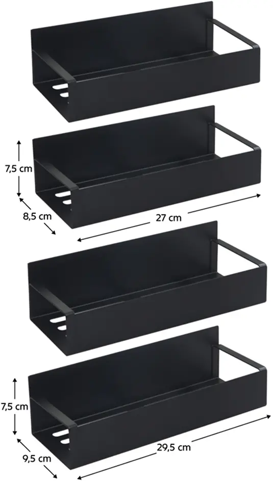 Набор магнитных полок Tempo Kondela Zober Typ 2 (Black) - 7
