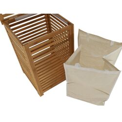 Cos pentru rufe Tempo Kondela Basket (Bamboo/Beige) Thumb