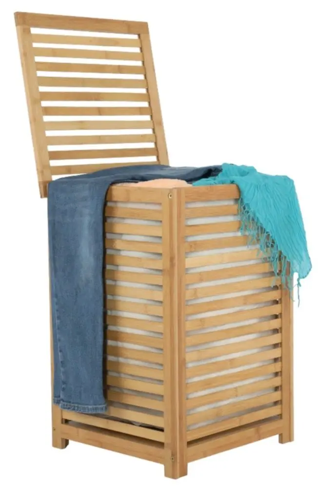 Cos pentru rufe Tempo Kondela Basket (Bamboo/Beige) - 4