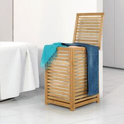 Cos pentru rufe Tempo Kondela Basket (Bamboo/Beige) Thumb