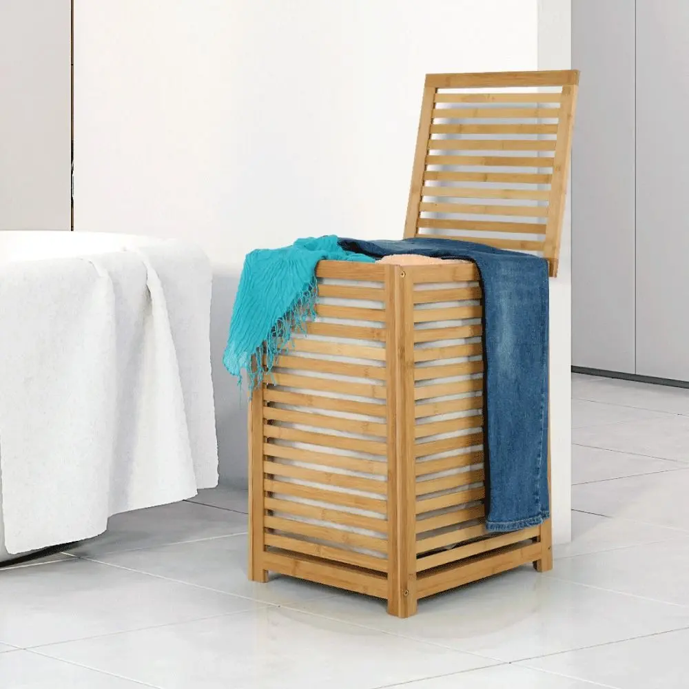 Cos pentru rufe Tempo Kondela Basket (Bamboo/Beige) - 3