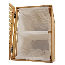 Cos pentru rufe Tempo Kondela Menork (Natural/White) Thumb