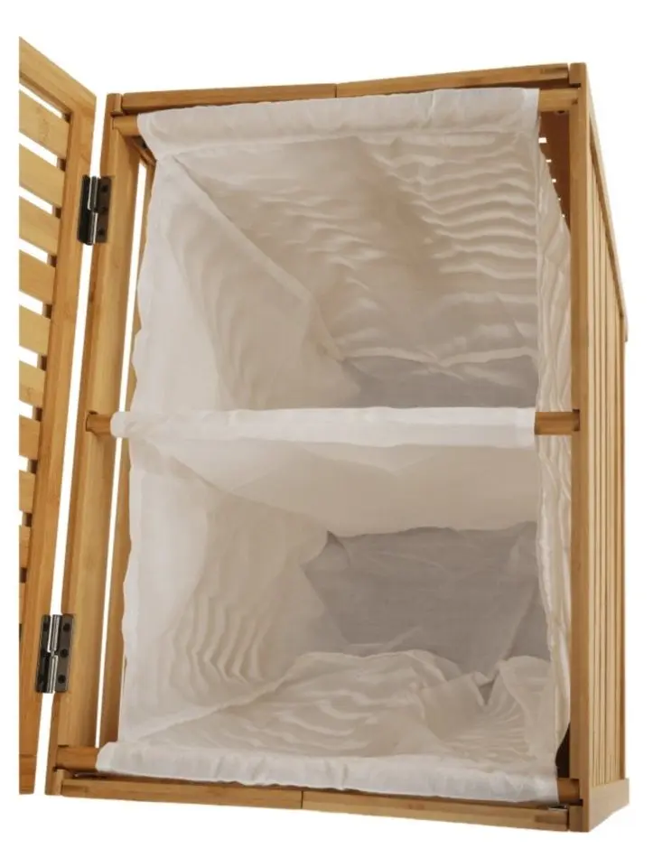 Cos pentru rufe Tempo Kondela Menork (Natural/White) - 2