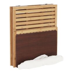 Cos pentru rufe Tempo Kondela Menork (Natural/White) Thumb